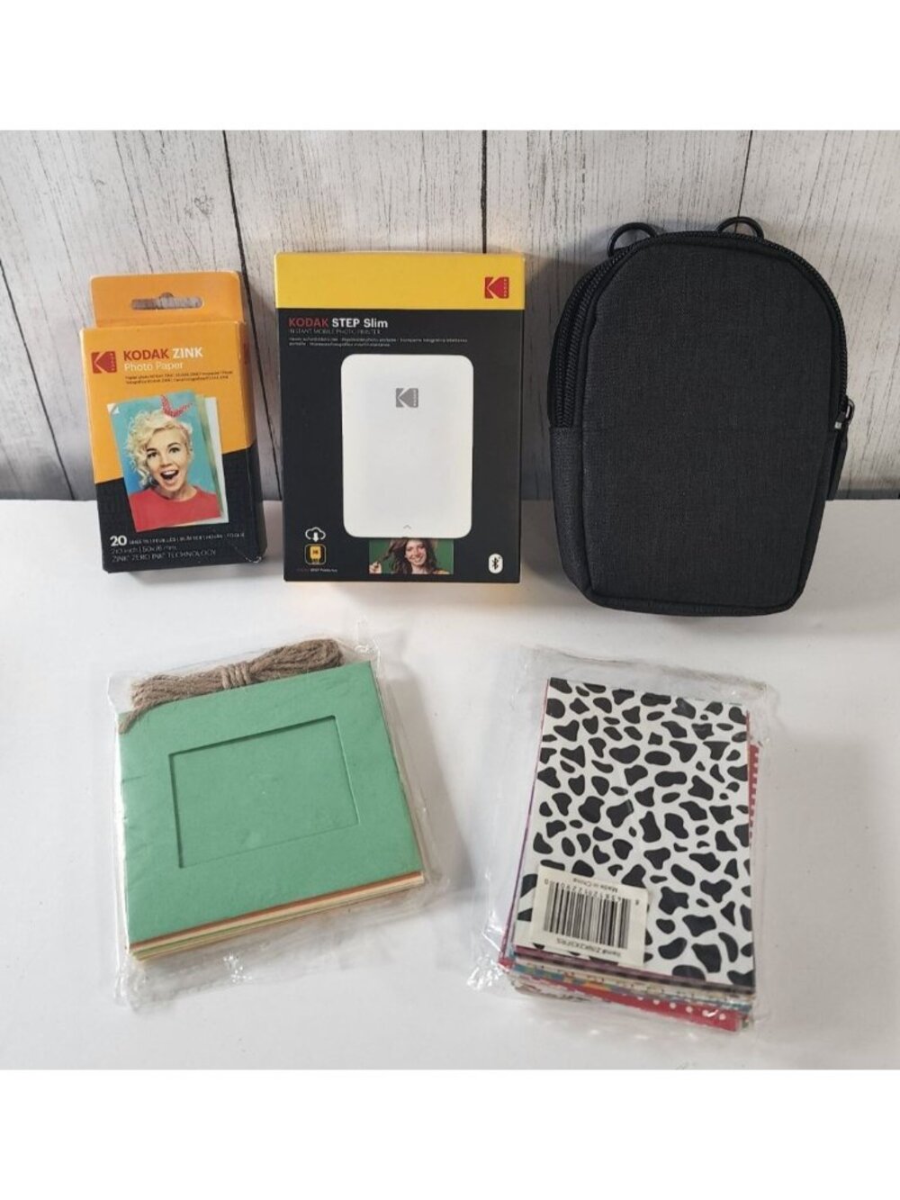 KODAK STEP SLIM INSTANT MOBILE PHOTO PRINTER BUNDLE 2X3 ZINK PAPER CASE FRAMES